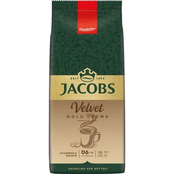 Káva Jacobs Velvet Gold Crema zrnková káva