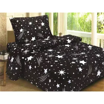 Povlečení Bavlissimo 2-dílné povlečení obloha černá 140x200 na jednu postel