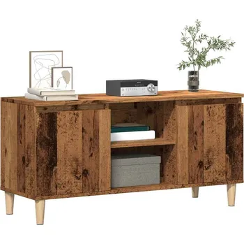 Televizní stolek vidaXL TV skříňka s nohami z masivního dřeva 103,5 x 35 x 50 cm [805967] Barva: Staré dřevo