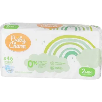 Přebalování Baby Charm Jednorázové plenky super dry flex 2 mini (3–6 kg)