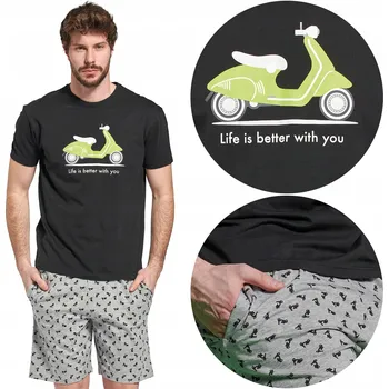 Pánské pyžamo Sorbetto pánské pyžamo Kenny Pánské pyžamo krátký rukáv velikost XL