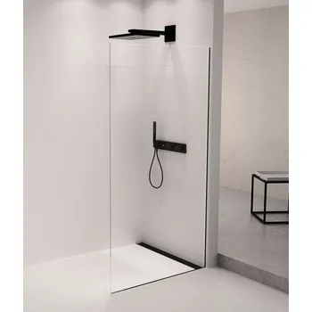 Architex sada pro neviditelné uchycení skla, podlaha-stěna, 1610x2105mm, černá mat AL2116B