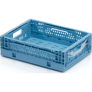 Úložný box Skládací přepravka děrovaná 40x30x12 modrá