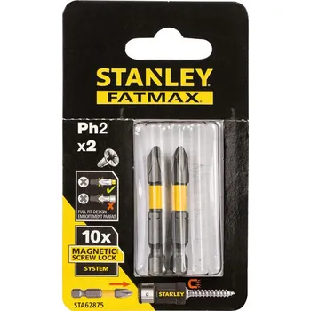 Bit STANLEY Šroubovací magnetický bit ScrewLock PH2x50mm, 2ks