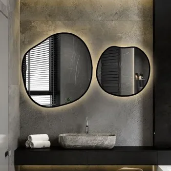 Zrcadlo Sada organických zrcadel v rámu s podsvícením - SODALIT V LED RÁMU