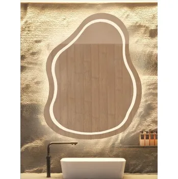 Zrcadlo Koupelnové zrcadlo nepravidelného tvaru - STONE LED II
