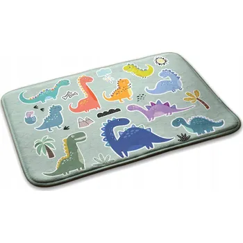 Koberec Dětský koberec Junior s gumovou protiskluzovou podložkou na hraní - Barevní dinosauři