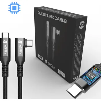 Stolní počítač Kabel VortexVR 5m 10 GBPS PD100W (Fast charging) USB-C k META QUEST LINK / OCULUS LINK