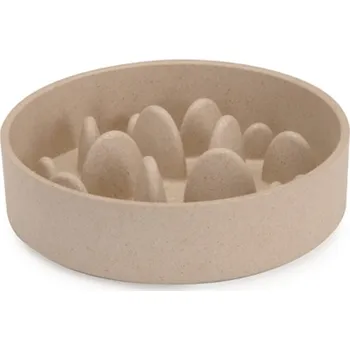 Miska pro psa Miska Dog Bambus 410ml zpomalovací - béžová