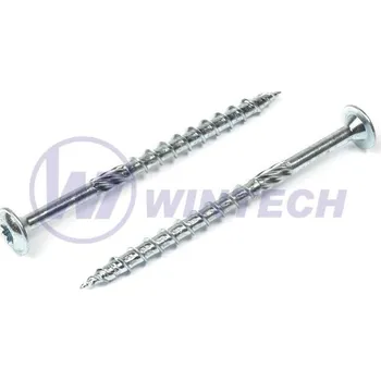 Vrut Vruty pro dřevostavby EUROTEC 4x60 talířová hlava, zinek bílý (Vysokopevnostní vrut pro dřevostavby s talířovou hlavou)