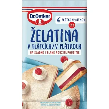 Dr.Oetker Želatina v plátcích 6 ks