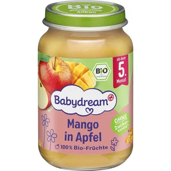 Dětská výživa Babydream BIO Ovocné pyré jablko s mangem