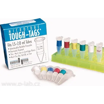 Samolepící etiketa Štítek popisovací na mikrozkumavky (Rozměry (mm): průměr 12,7, Mikrozkumavky (ml): 1,5 a 2,0, Barva: modrá, Balení (ks): 1000)