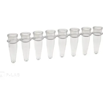 Lak na dřevo Proužek mikrozkumavek (Popis: Zkumavky po 8, Barva: žlutá, Objem (ml): 0,2, Balení: 125 proužků)