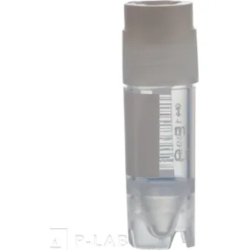 Laboratorní baňka Kryozkumavka s vnějším šroubovacím uzávěrem | RATIOLAB (Objem (ml): 1,2, Typ dna zkumavky: stojící, Rozměry průměr x výška (mm): 12,3 x 41, Balení (ks): 50)
