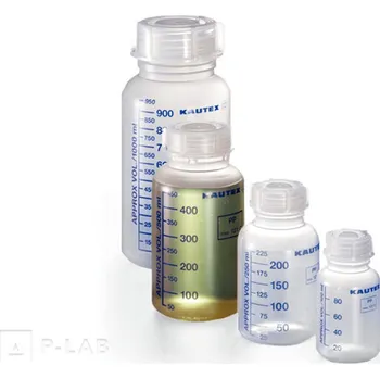 Láhev širokohrdlá PP | KAUTEX (Objem (ml): 1 000, Průměr láhve (mm): 96,0, Vnitřní průměr hrdla (mm): 50,8, Výška bez víčka (mm): 206, Balení (ks): 1)