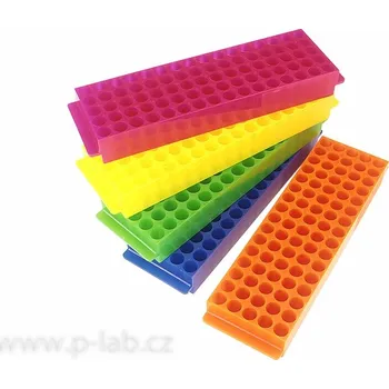 Stojánek na mikrozkumavky blokový (5 × 16) | SSI (Barva: žlutá, Balení (ks): 1, Typ: Fluorescenční)