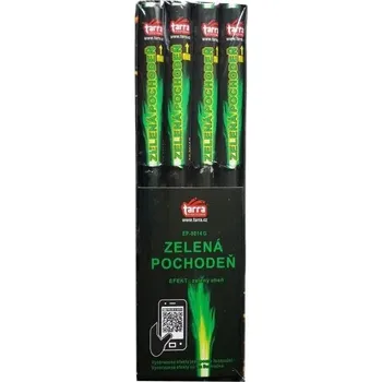 Prskavka Pochodeň zelená Bengálský oheň 4ks