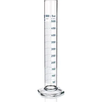 Válec odměrný vysoký třídy A, modrá graduace (Objem (ml): 100, Dělení (ml): 1,0, Tolerance (ml): ±0,50, Výška (mm): 240, Průměr (mm): 31,3, Balení (ks): 1)