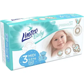 Plena Linteo Baby Premium jednorázové plenky midi (velikost 3) 5–9 kg