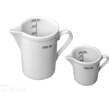 Odměrka s výlevkou porcelánová (Objem (ml): 500, Vnější průměr (mm): 97, Výška (mm): 131, Balení (ks): 1)