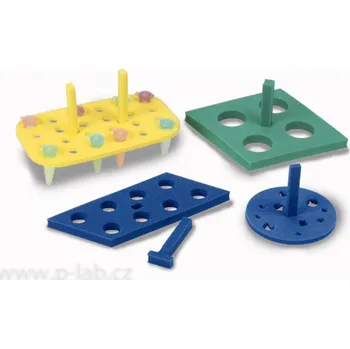 Stojánek pěnový na mikrozkumavky a zkumavky | HEATHROW SCIENTIFIC (Pro zkumavky: 15 ml, Počet otvorů : 8, Barva: modrá, Rozměry (mm): 130 × 59, Balení (ks): 1)