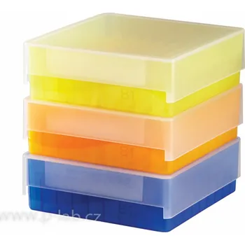 Kempingové nádobí Krabička pro 81 mikrozkumavek (9 × 9) | HEATHROW SCIENTIFIC (Barva: oranžová, Balení (ks): 1)