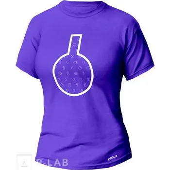 Triko s potiskem baňky – fialové (Provedení: Dámské, Velikost: M)