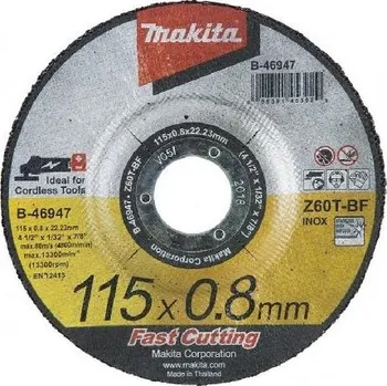 Řezný kotouč Makita Příslušenství - Řezný kotouč na nerezovou ocel 115x22,2 mm B-46947