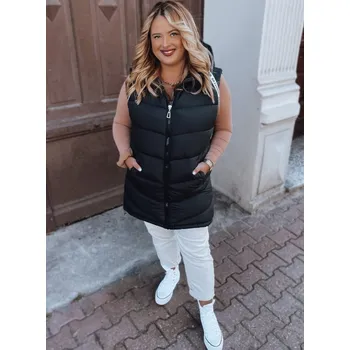 Dámská vesta Prošívaná vesta s kapucí Barva: Černá, Velikost: 5XL