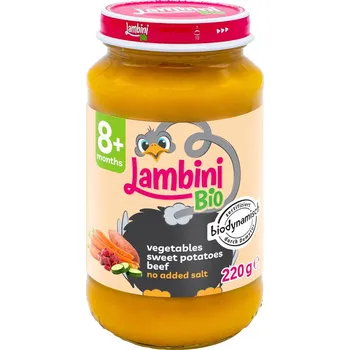 Lambini BIO Demeter příkrm zelenina, batáty a hovězí maso