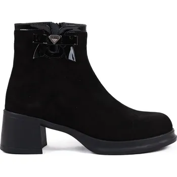 Dámská zimní obuv Letizia Dámské černé elegantní kotníčkové boty z broušené kůže Velikost: 36