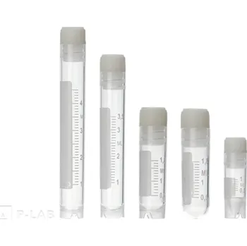 Laboratorní baňka Kryozkumavka s vnitřním šroubovacím uzávěrem | RATIOLAB (Objem (ml): 2, Typ dna zkumavky: stojící, Rozměry průměr x výška (mm): 12,3 x 48, Balení (ks): 50)