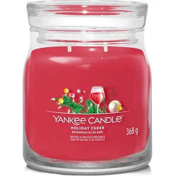Svíčka Yankee Candle vonná svíčka Signature ve skle střední Holiday Cheer 368g