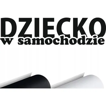Samolepicí dekorace na vozidlo NÁLEPKA Grafika na Auto Dítě v autě na sklo, 17x4 cm