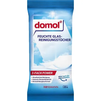 Čisticí prostředek na okna Domol Vlhčené ubrousky na okna
