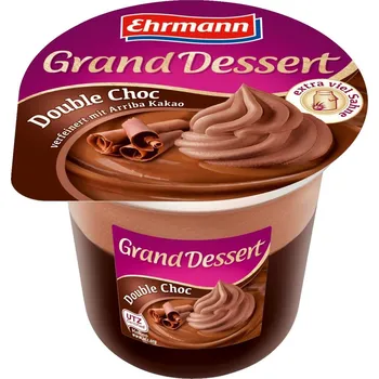 Ehrmann Grand Dessert puding dezert se šlehačkou Double Choc