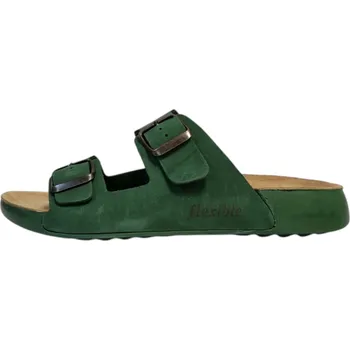 Dámská obuv MEDI LINE dámské pantofle 9873DD 106 -S182- zelené Velikost: 39