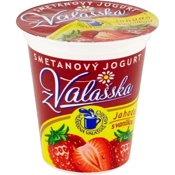 Mlékárna ValMez Smetanový jogurt jahoda s vanilkou