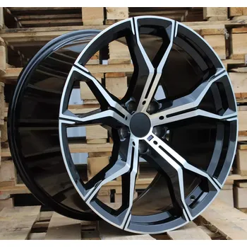 Alu kolo Alu kola Racing Line B5498, 21x9.5 5x112 ET37, černá + leštění (zátěžová) vhodné pro BMW X5 G05 (od 2018), BMW X6 G06 (od 2019)