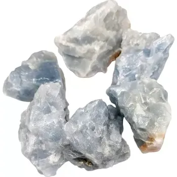 Přírodní kámen Modrý kalcit natur, menší kousky cca 3-4 cm