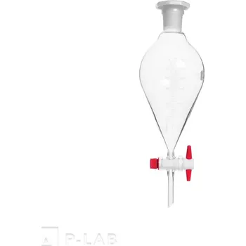 Nálevka dělící kónická dle Squibba (Objem (ml): 50, Zábrus zátky NZ: 19/26, Balení (ks): 1, Kohout : Nálevka s PTFE kohoutem)