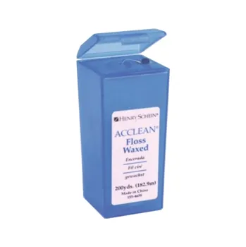 Zubní nit HS Acclean zubní nit voskovaná (modrá), 182m