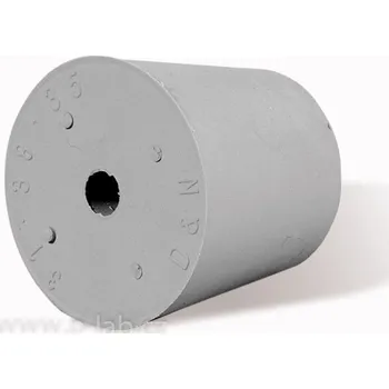 Zátka gumová s otvorem (Průměr dolní (mm): 23, Průměr horní (mm): 29, Výška (mm): 30, Průměr otvoru (mm): 5, Balení (ks): 10)