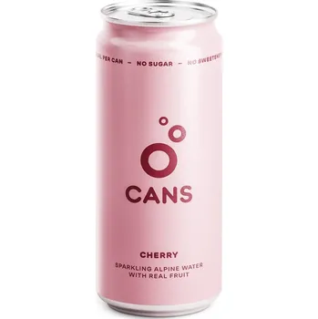 Voda Cans Jemně perlivá voda s příchutí višně a třešně