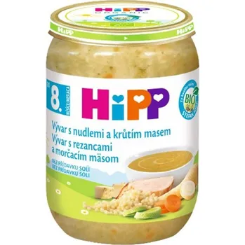 HiPP BIO Vývar s nudlemi a krůtím masem