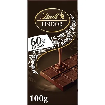 Čokoláda Lindt Čokoláda LINDOR Tabulková hořká 60%