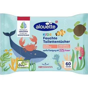 Toaletní papír Alouette Vlhčený toaletní papír pro děti sensitiv