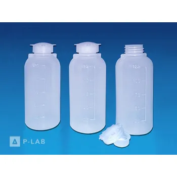 Laboratorní baňka Láhev reagenční úzkohrdlá PE | KARTELL (Objem (ml): 50, Průměr (mm): 40, Výška (mm): 75, Vnitřní průměr hrdla (mm): 18, Balení (ks): 1, Barva: Šedá láhev)