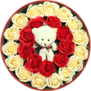 IDARY Květinový box s bílým medvídkem